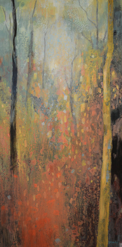 Diana Zasadny - River Valley Wilderness Park Through Rose Colored Glasses - 48 x 24 in acrylic on canvas